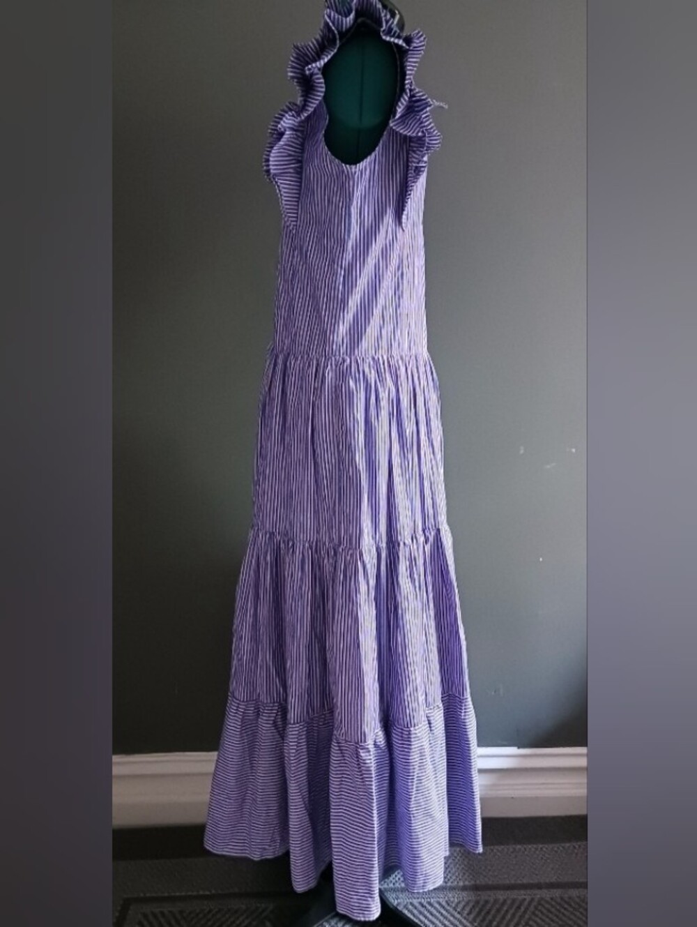 Magali Pascal R9sane Maxi Dress In Stripe Size L - Picture 5 of 12